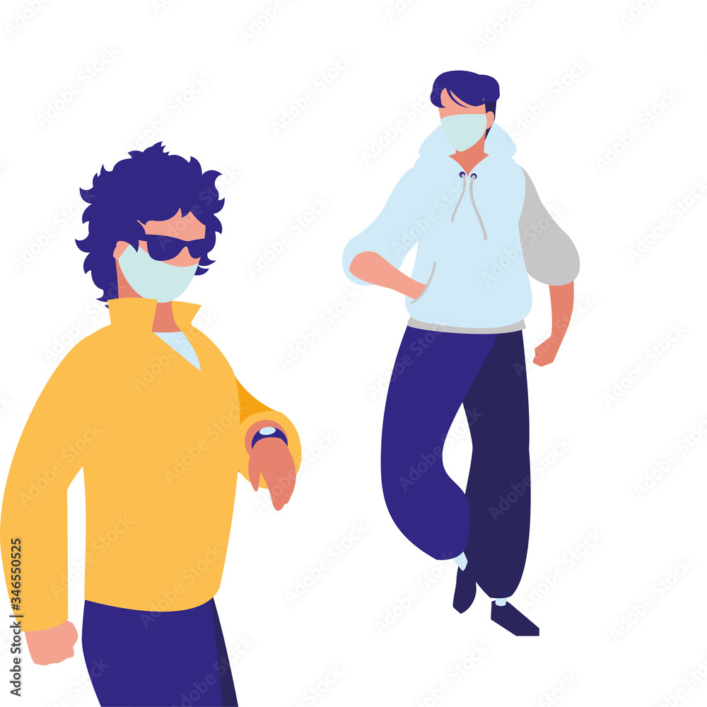 men in the city wearing face mask men in the city wearing face mask