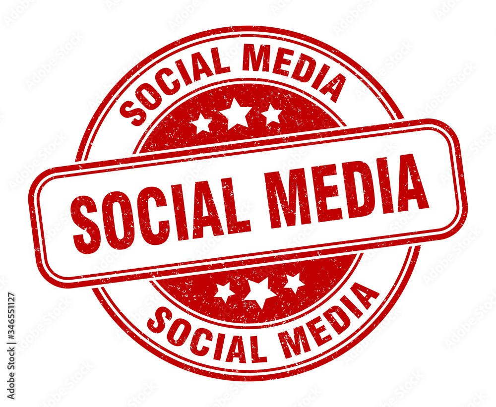 social media stamp. social media round grunge sign. label social media stamp. social media round grunge sign. label