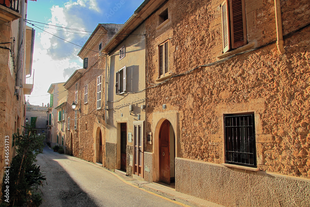 Old streets of the ancient city of Alcudia.
