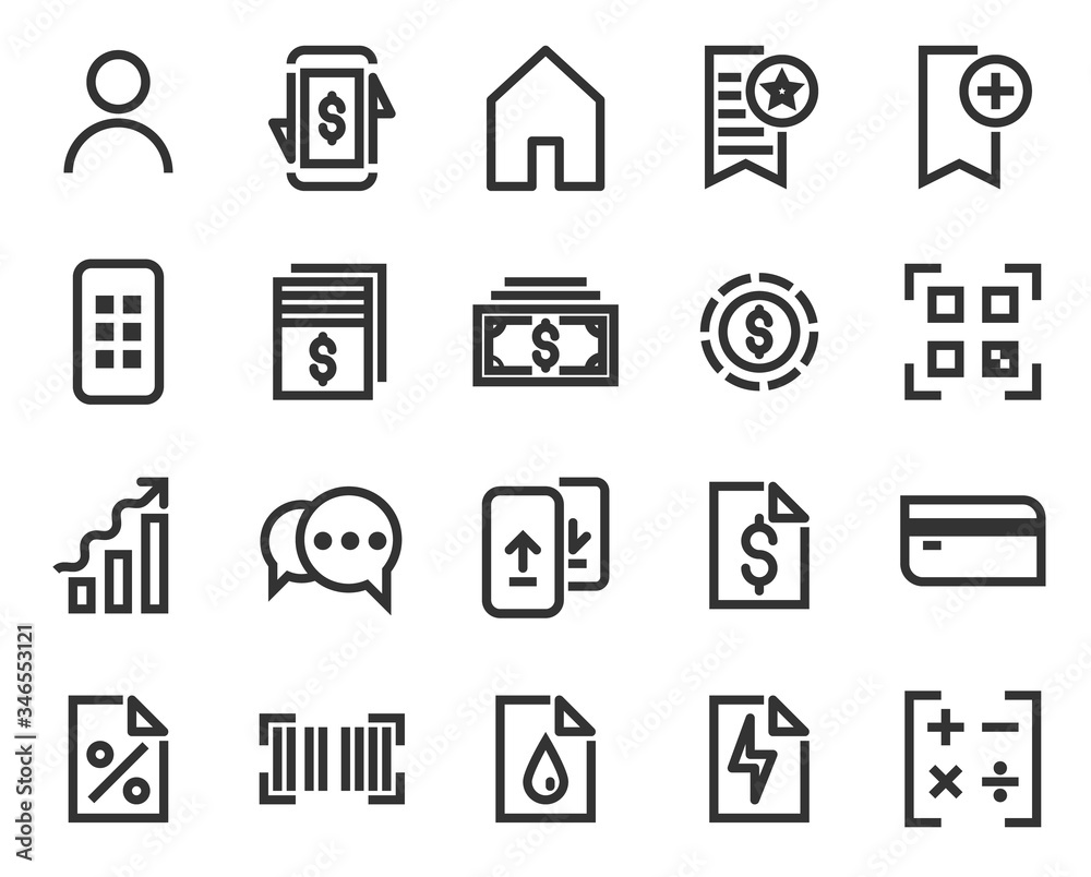 Finance & banking icons set. web online symbol Finance & banking icons set. web online symbol