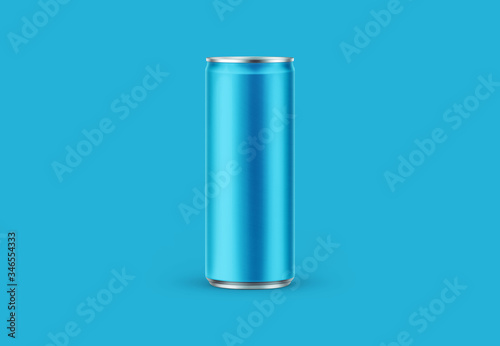 Aluminum slim can isolated on background. Soda can mock up good use for design drink, beer, soda, juice, water or alcohol.
