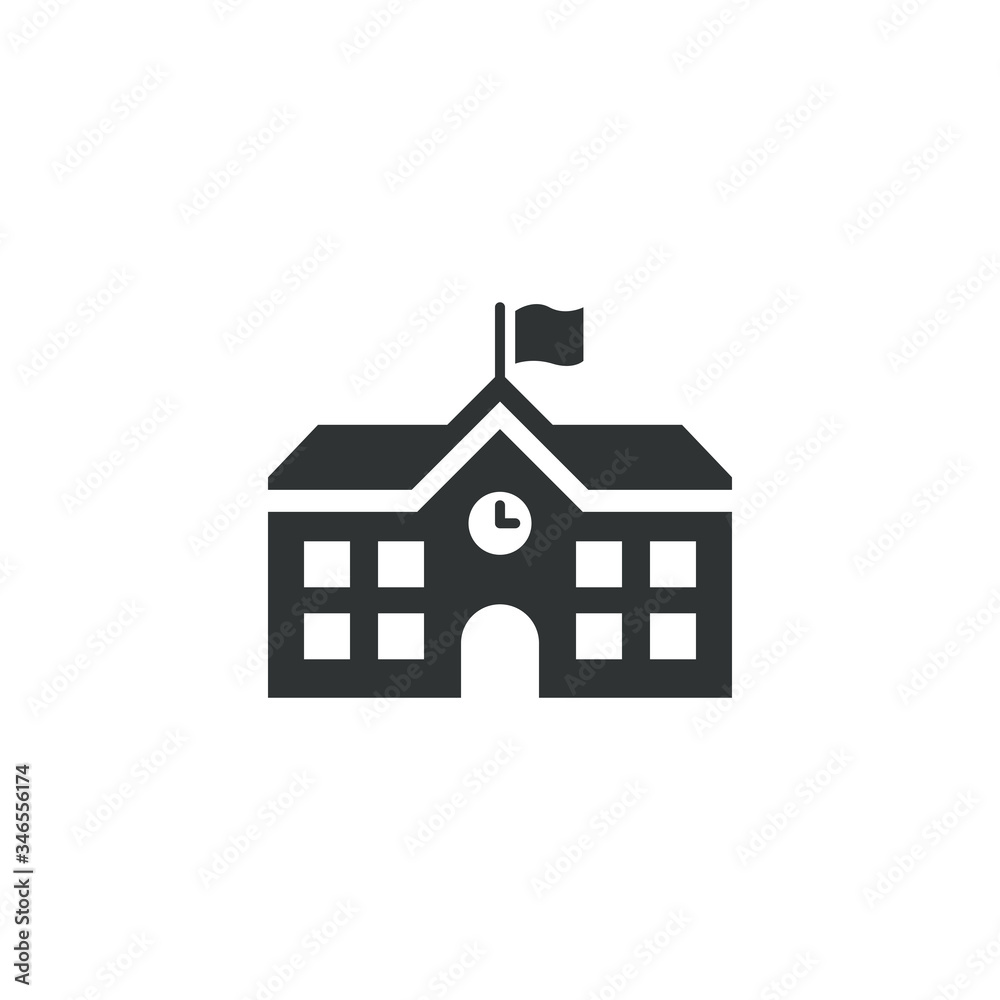 School icon. Education symbol modern, simple, vector, icon for website design, mobile app, ui. Vector Illustration School icon. Education symbol modern, simple, vector, icon for website design, mobile app, ui. Vector Illustration