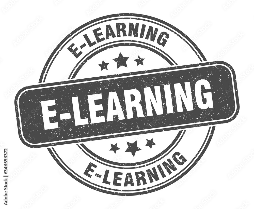 e-learning stamp. e-learning label. round grunge sign e-learning stamp. e-learning label. round grunge sign