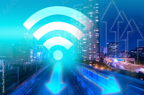 Wifi icon on the background...