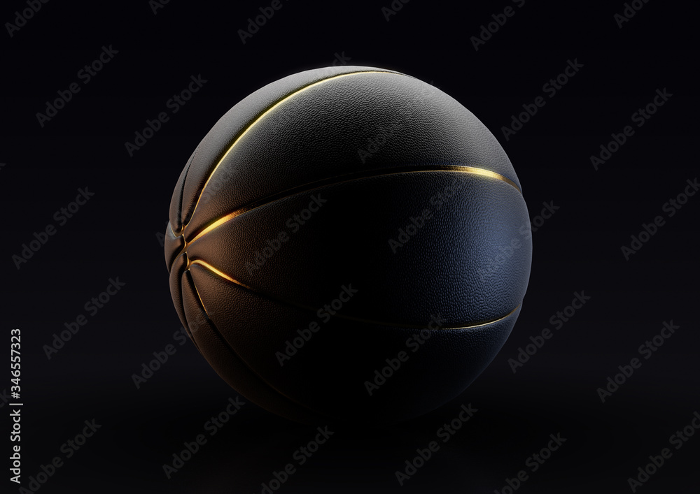 Fototapeta premium Black And Gold Basketball Concept