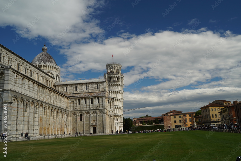 The Pisa tower in Italy angle 