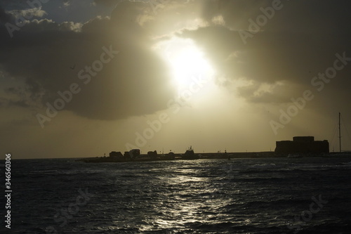 Sun after the storm on Cyprus Paphos 