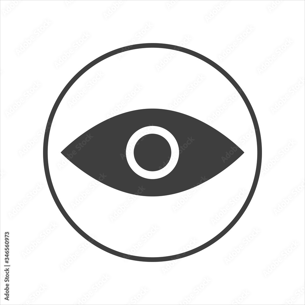 Eye icon on isolate white. EPS10 Eye icon on isolate white. EPS10