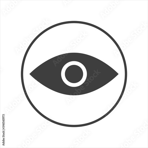 Eye icon on isolate white. EPS10
