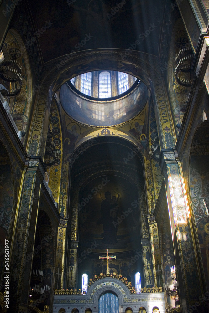 Interior of St. Vladimir's Cathedral in Kyiv, Ukraine