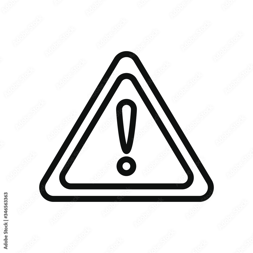 warning sign icon, line style warning sign icon, line style