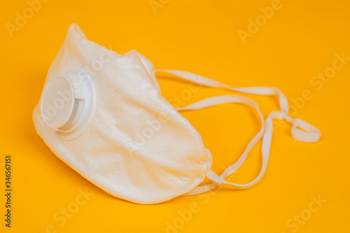 White medical mask on an or...