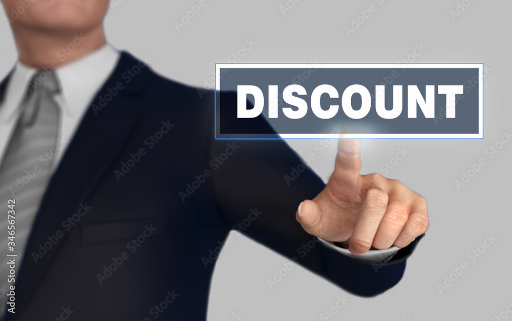 discount   pushing concept 3d illustration