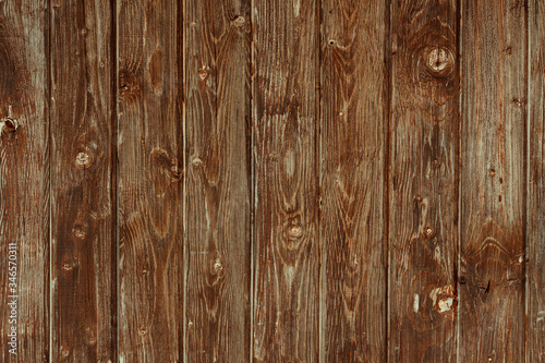 Brown, painted, wooden wall. Background. Texture. © Marina