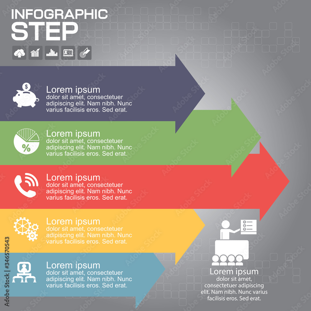 Step By Step To Success Square Infographic Version Step By Step To Success Square Infographic Version