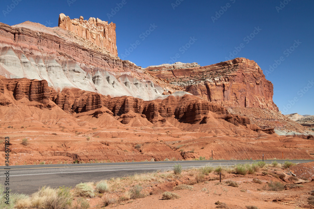 The Castle and Fruita Cliffs at Capitol Reef, Utah