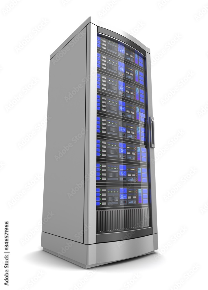 single network workstation server 3d illustration single network workstation server 3d illustration