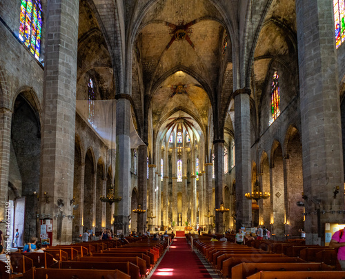 Santa Maria del Mar church in Barcelona, Catalonia, Spain