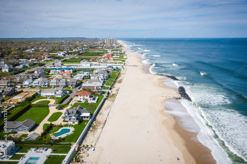 Fototapeta premium Aerial of Deal New Jersey During Covid19 Pandemic
