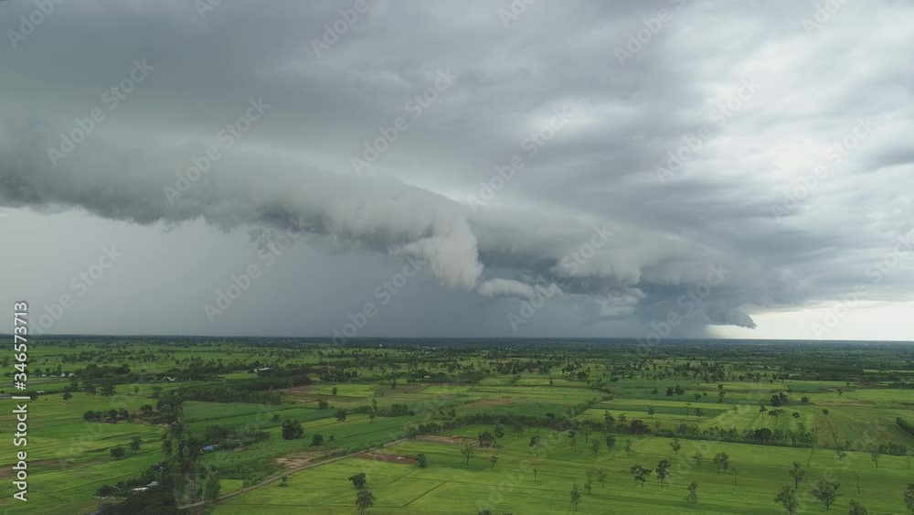 Aerial view Dramatic storm clouds before a storm with dark grey clouds Aerial view Dramatic storm clouds before a storm with dark grey clouds