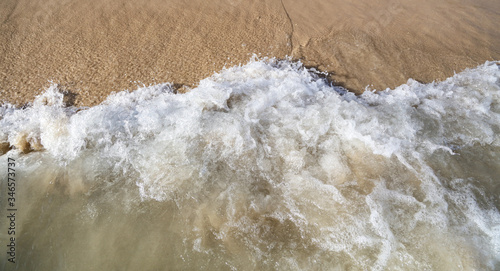 Sand washed with water from the sea.