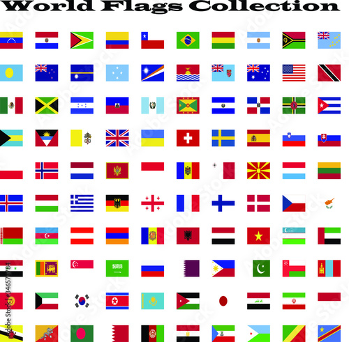 flags collection with more countries