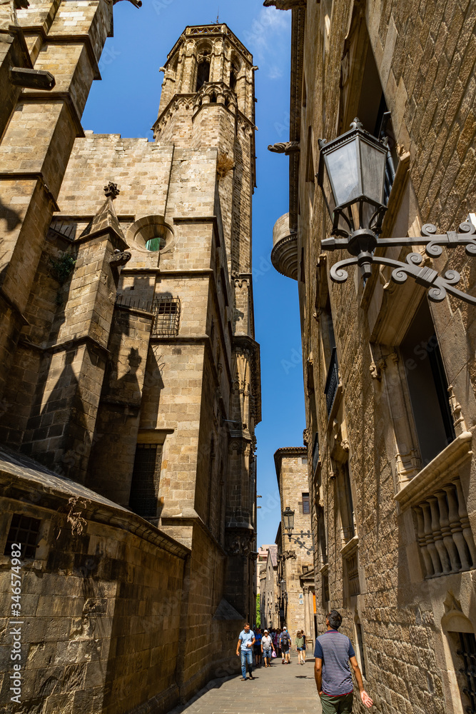 Barcelona Cathedral in Gothic quarter, Catalonia, Spain