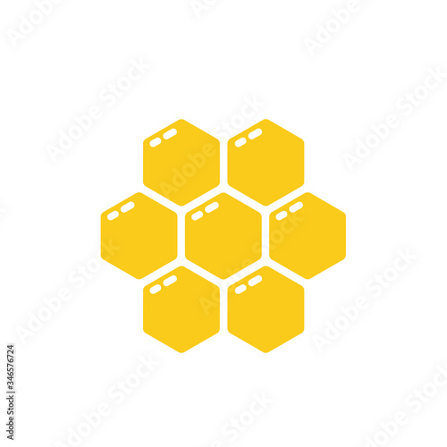 Honey comb vector illustration isolated on white