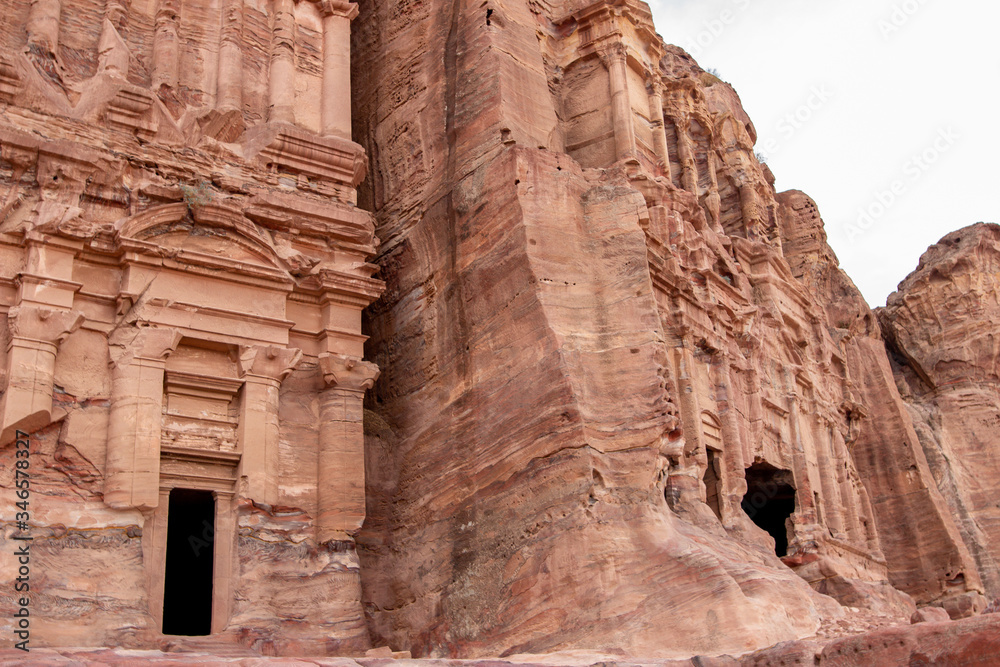 The Corinthian Tomb and Palace Tomb in the ancient city of Petra, Jordan