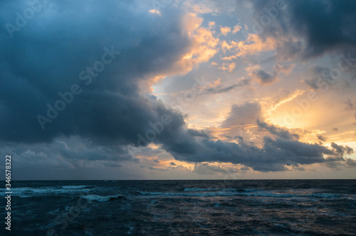 Sunset sky over the sea
