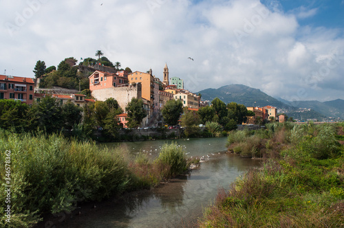 Scenic view of the Italian town of Ventimiglia © kalusha
