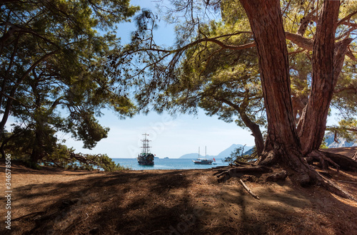 Mast ship in Phaselis Bay