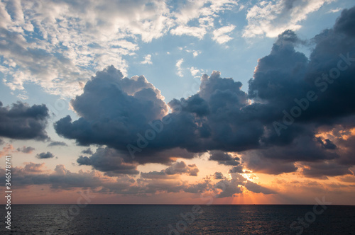 Cloudy sunset over the Baltic Sea