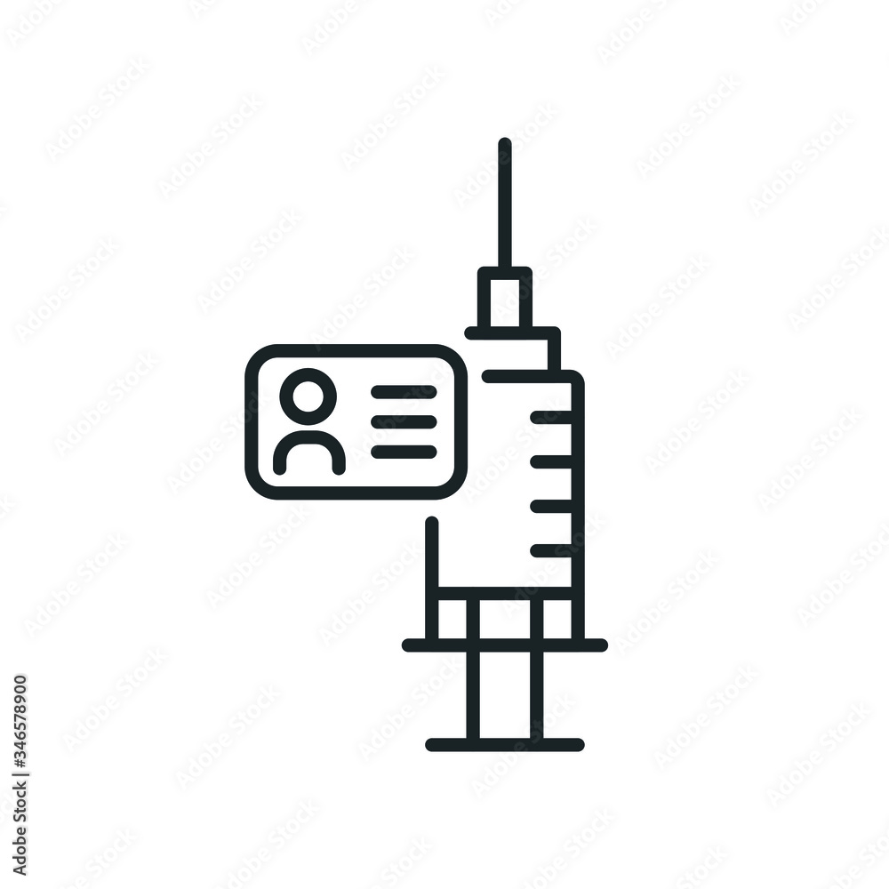 vaccination card symbol - icon for personal vaccination card - vector vaccination card symbol - icon for personal vaccination card - vector
