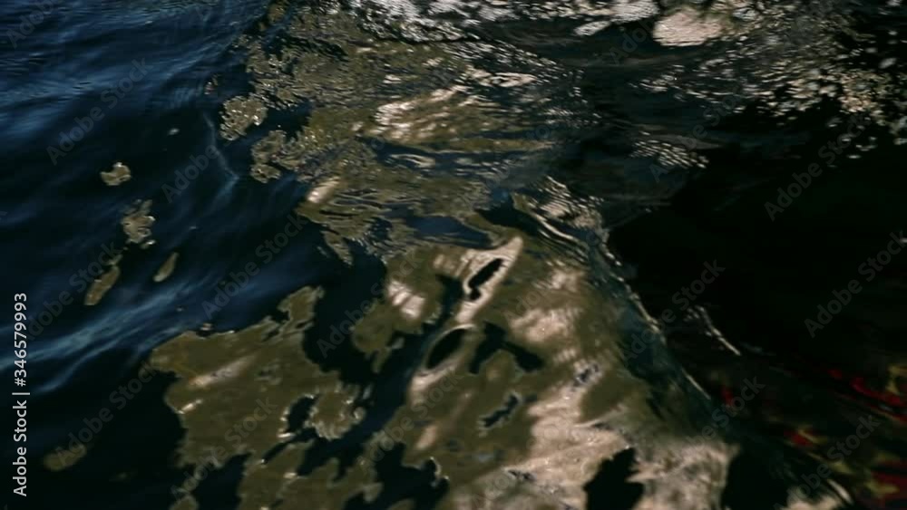 Organic sail reflections in water in slow motion graphic element Organic sail reflections in water in slow motion graphic element