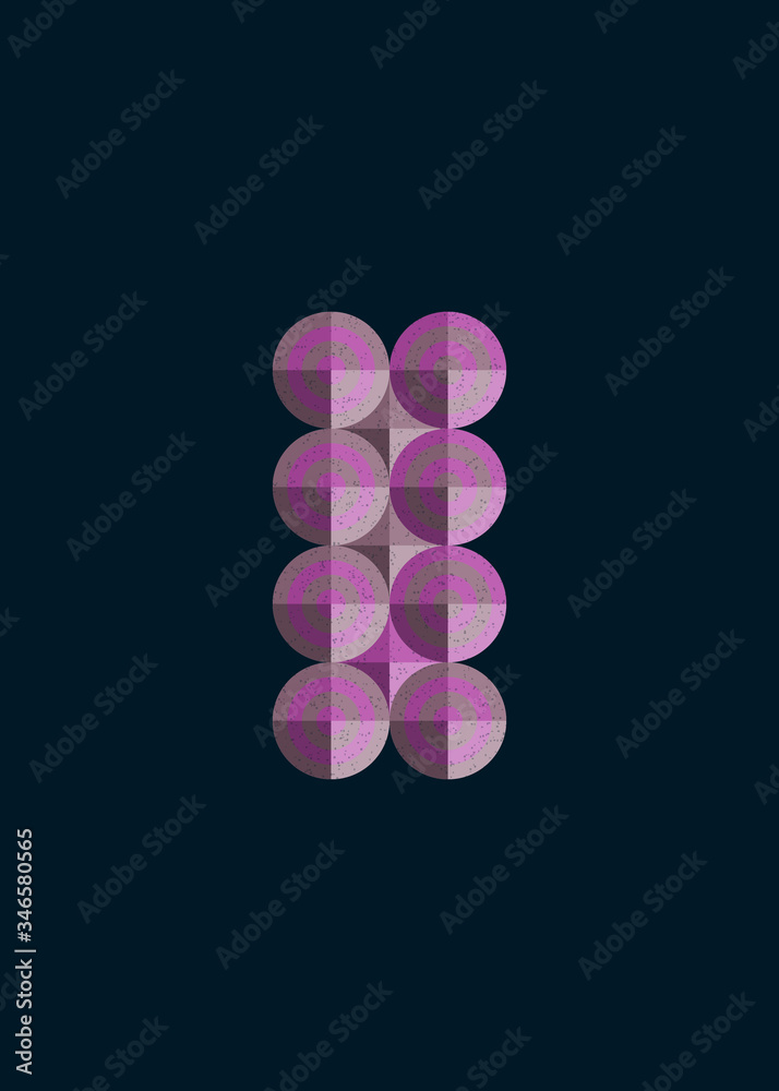 Fototapeta premium Colour Dots Universe Logo art design illustration
