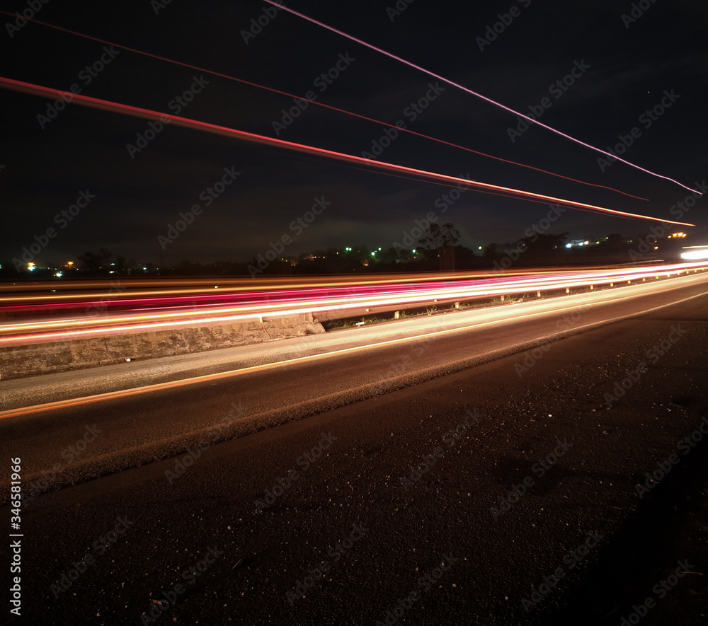 traffic on highway at night traffic on highway at night