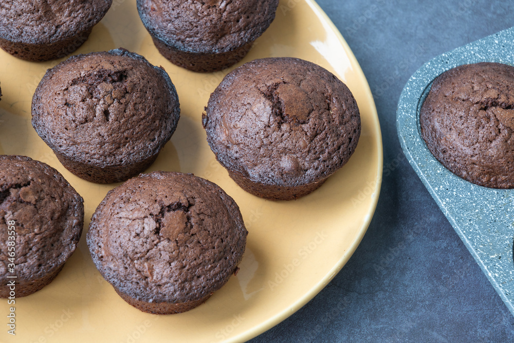 Chocolate muffins,brownies with nuts and chocolate Chocolate muffins,brownies with nuts and chocolate