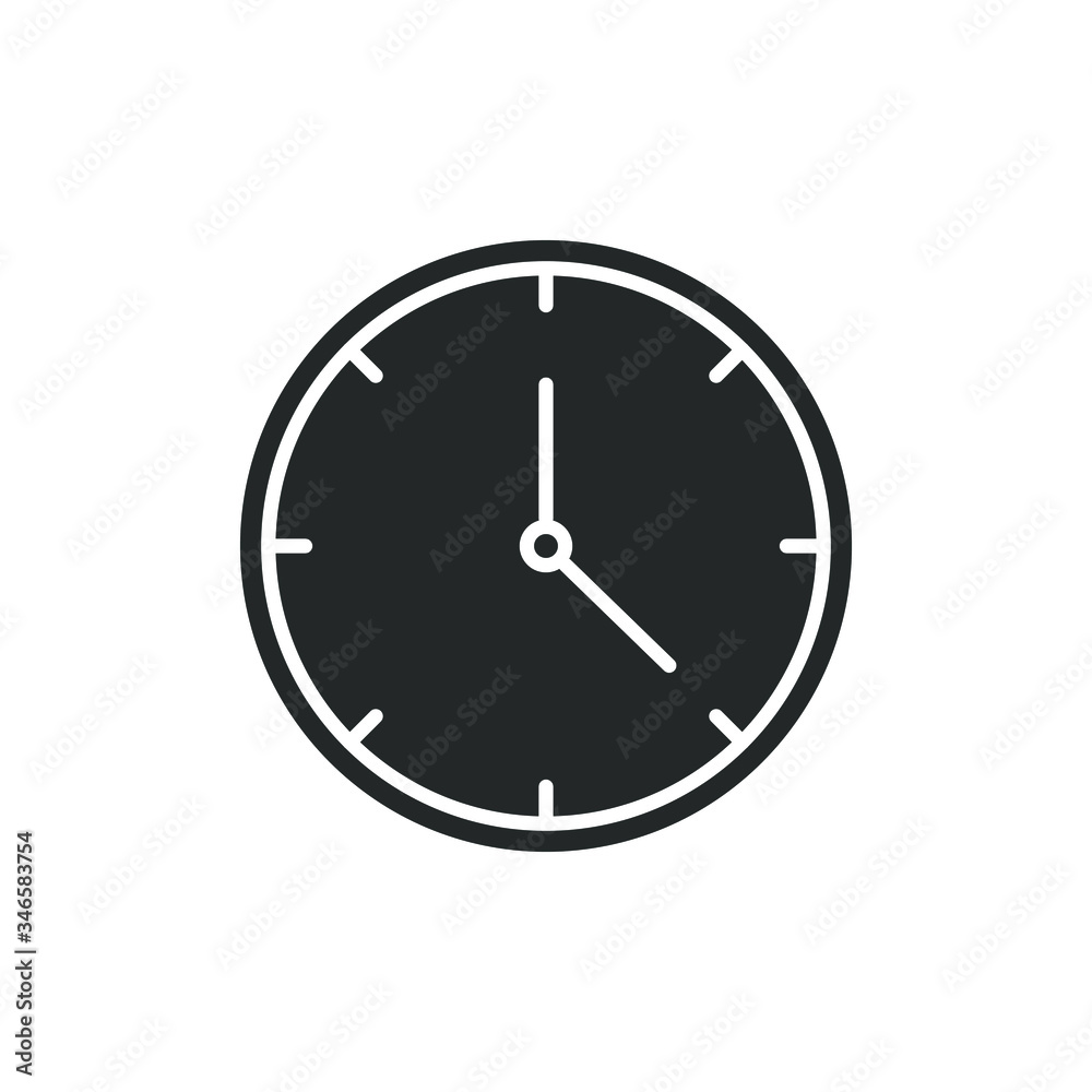 Single icon of a clock vector illustration Single icon of a clock vector illustration