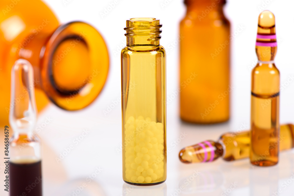 herbal and homeopathic pills in medicinal flask herbal and homeopathic pills in medicinal flask