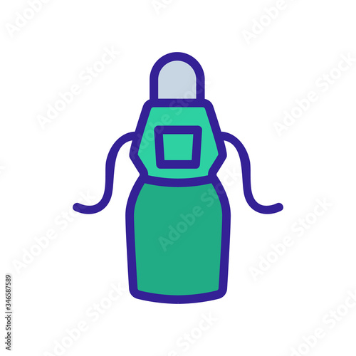 kitchen work clothes icon vector. kitchen work clothes sign. color symbol illustration