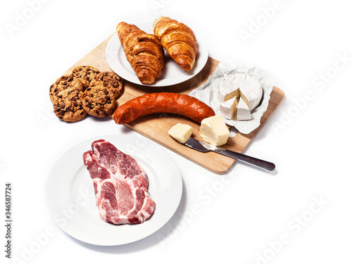 Foods with a high content of saturated fats (SAFAs)
