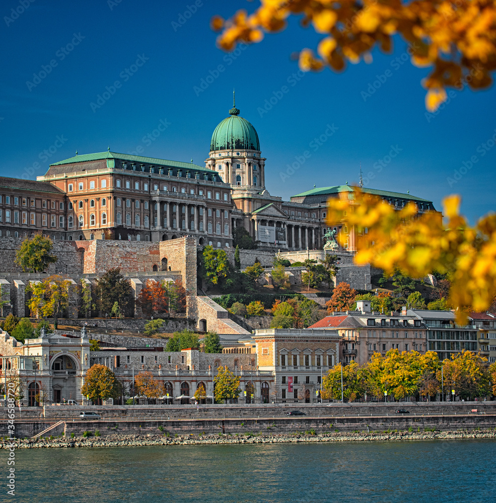 Fototapeta premium View on the Royal Palace of Buda in Budapest, Hungary