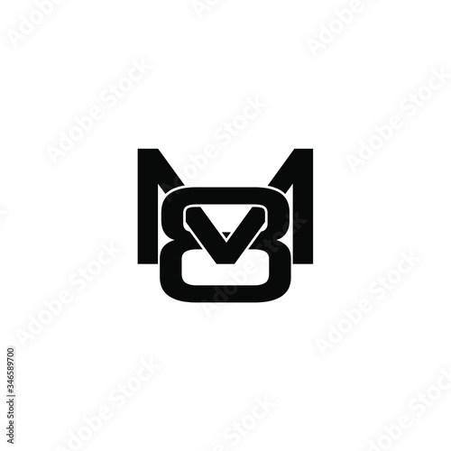 m8 letter original monogram logo design photo