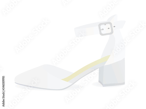 White woman sandal. vector illustration