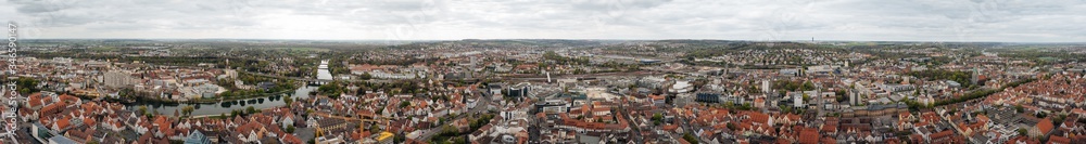 Panorama der Stadt Ulm - Blick vom Ulmer Münster