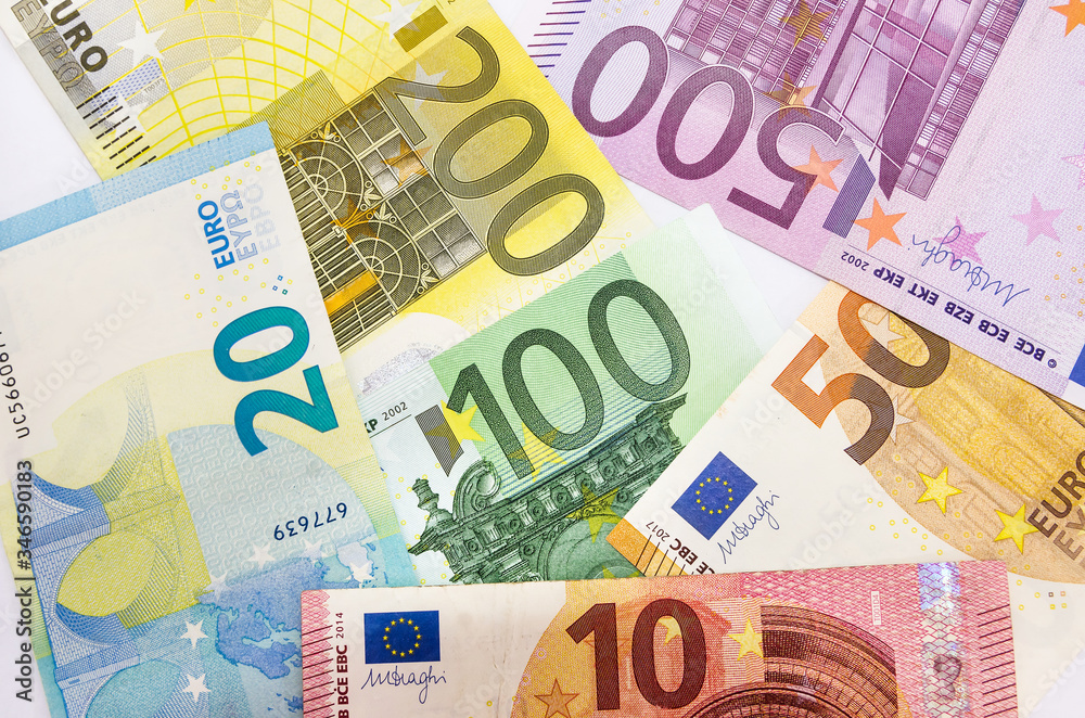 different euro banknotes for background. Much money. different euro banknotes for background. Much money.