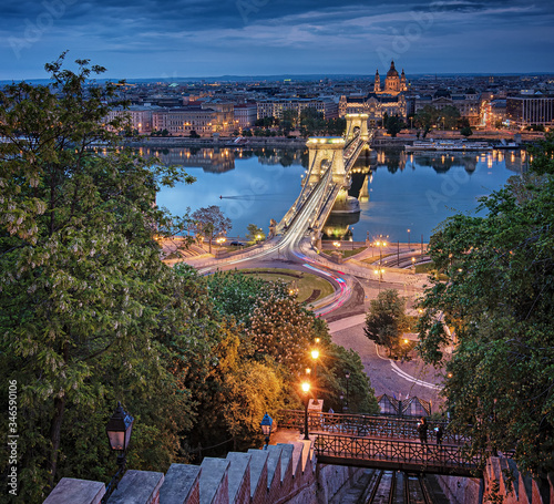 The famous Chain Bridge in ...