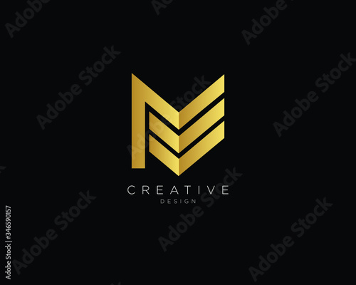 Alphabet letter ME Logo Design Icon

