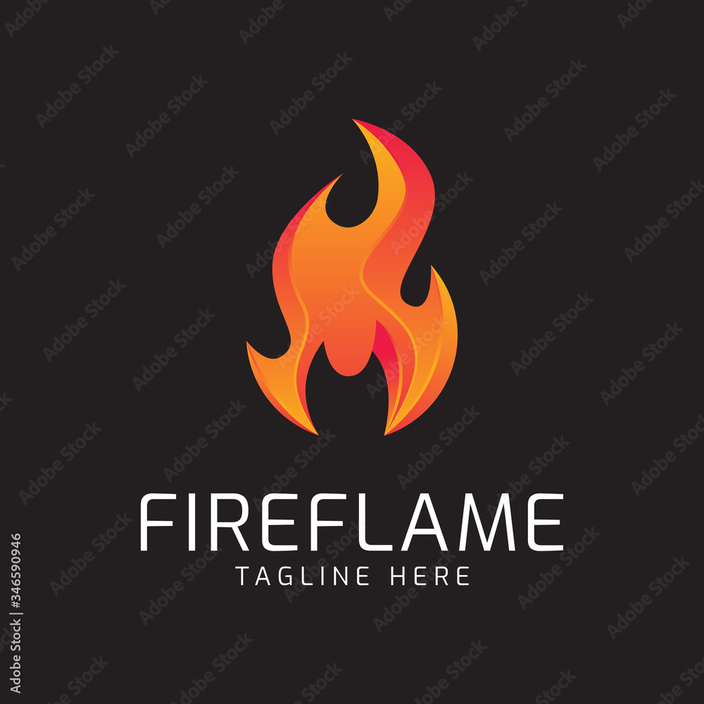 Fire flame logo icon. Vector illustration. Modern design Fire flame logo icon. Vector illustration. Modern design